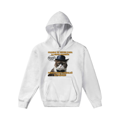 Sudadera con capucha júnior estampado de gato 