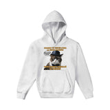 Sudadera con capucha júnior estampado de gato "Dilema de Gala" Michilandia | La tienda online de los fans de gatos