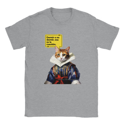 Camiseta unisex estampado de gato "William Michi Shakespeare" Michilandia | La tienda online de los amantes de gatos