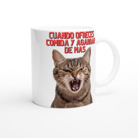 Taza Blanca con Impresión de Gato "Miau de Sorpresa" Michilandia | La tienda online de los fans de gatos