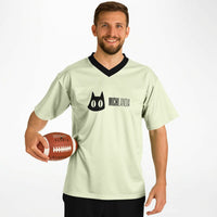 Camiseta de fútbol unisex estampado de gato "Ronroneo Jedi" Subliminator