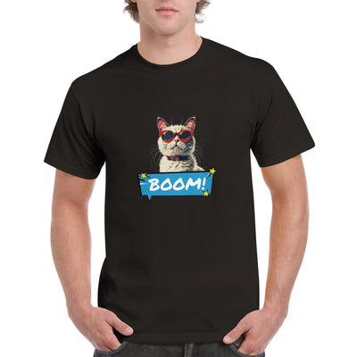 Camiseta Unisex Estampado de Gato 