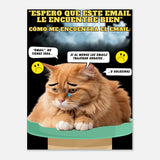 Panel de aluminio impresión de gato "Melancolía Digital" Michilandia | La tienda online de los amantes de gatos