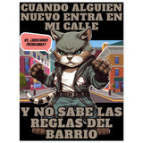 Panel de aluminio impresión de gato "El Chico Malo Miau" Michilandia | La tienda online de los fans de gatos