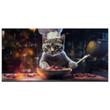 Lienzo de gato "Arte Culinario en CGI El Michi Chef"