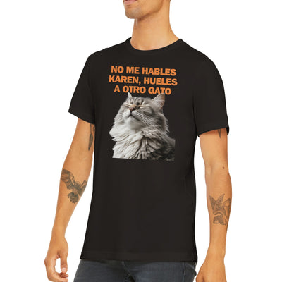 Camiseta unisex estampado de gato "Indignación Felina" Michilandia | La tienda online de los fans de gatos