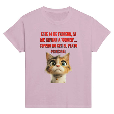 Camiseta Junior Unisex Estampado de Gato "Cita Gatuna" Michilandia | La tienda online de los fans de gatos