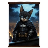 Póster semibrillante de gato con colgador "Travesuras en Gotham" Gelato