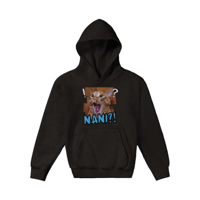 Sudadera con capucha júnior estampado de gato "Nani Meow!" Michilandia | La tienda online de los amantes de gatos