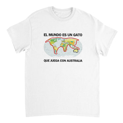 Camiseta Unisex Estampado de Gato "Atlas Felino" Michilandia | La tienda online de los fans de gatos