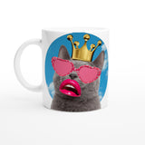 Taza Blanca con Impresión de Gato "Realeza Felina" Michilandia | La tienda online de los fans de gatos