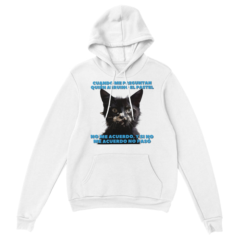 Sudadera con Capucha Unisex Estampado de Gato "Miau y el Pastel" Michilandia | La tienda online de los fans de gatos