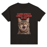 Camiseta Junior Unisex Estampado de Gato "Miau de Sorpresa" Michilandia | La tienda online de los fans de gatos