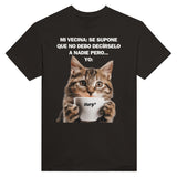 Camiseta Unisex Estampado de Gato "Chisme Gatuno" Michilandia | La tienda online de los fans de gatos