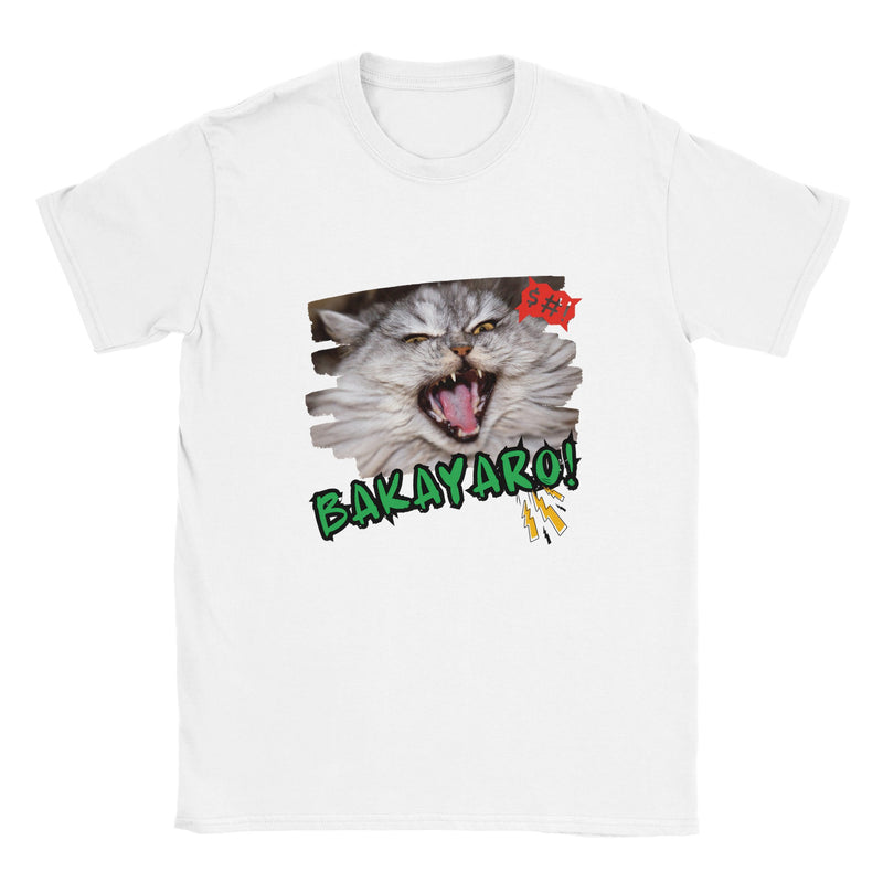 Camiseta unisex estampado de gato "Grito Cómico" Michilandia | La tienda online de los amantes de gatos