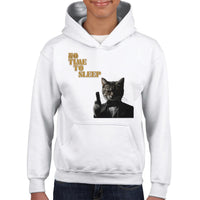 Sudadera con capucha júnior estampado de gato "Bond, James Miau" Michilandia | La tienda online de los fans de gatos