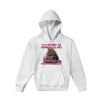 Sudadera con capucha júnior estampado de gato 