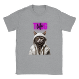 Camiseta unisex estampado de gato "Thug life" Gelato