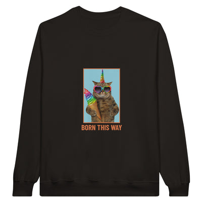 Sudadera Unisex Estampado de Gato 