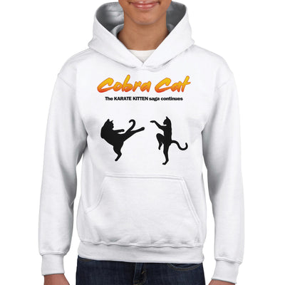 Sudadera con capucha júnior estampado de gato 