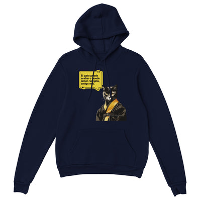 Sudadera con Capucha Unisex Estampado de Gato "Bruce Michi Lee" Michilandia | La tienda online de los amantes de gatos