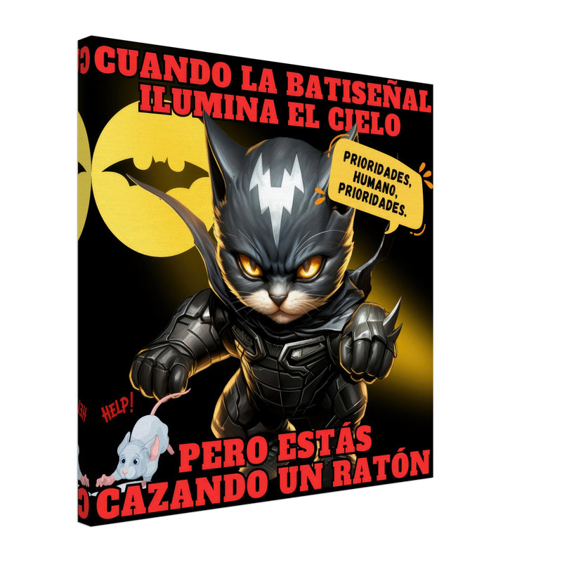 Lienzo de Gato "Cazador Nocturno" Michilandia | La tienda online de los amantes de gatos