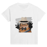 Camiseta Junior Unisex Estampado de Gato "Miau Capone" Michilandia | La tienda online de los fans de gatos