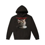 Sudadera con Capucha Unisex Estampado de Gato "Mirada Culpable" Michilandia | La tienda online de los fans de gatos