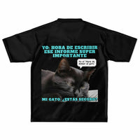 Camiseta de fútbol unisex estampado de gato 