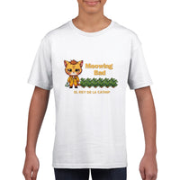 Camiseta Junior Unisex Estampado de Gato 