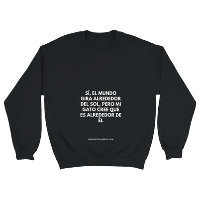 Sudadera Unisex Estampado de Gato "Centro del Universo" Michilandia | La tienda online de los fans de gatos