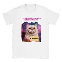 Camiseta unisex estampado de gato "El Michi Cósmico" Gelato