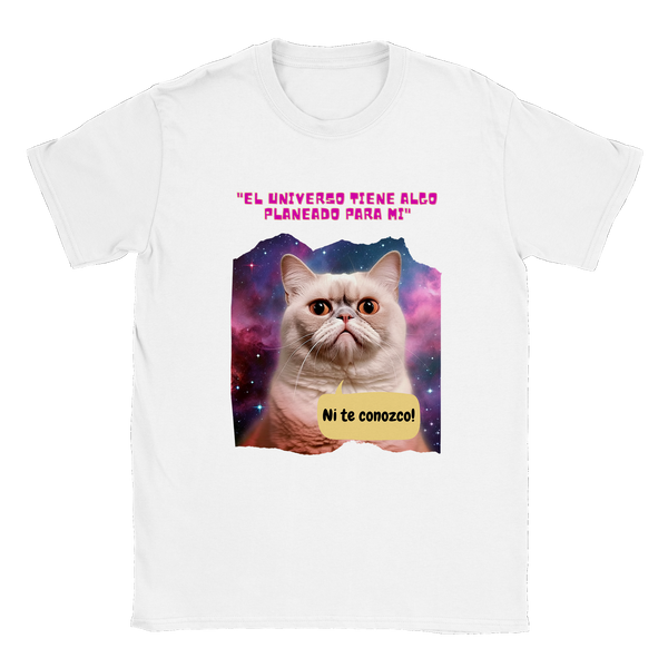 Camiseta unisex estampado de gato "El Michi Cósmico" Gelato