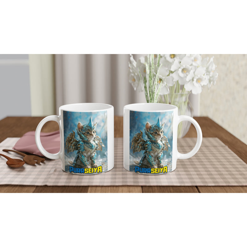 Taza Blanca con Impresión de Gato "Gatito del Zodiaco" Michilandia | La tienda online de los fans de gatos