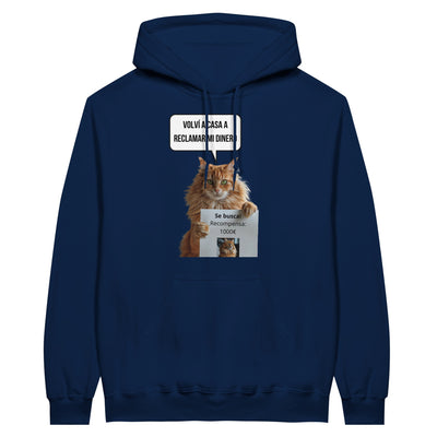 Sudadera con Capucha Unisex Estampado de Gato "Recompensa Miau" Michilandia