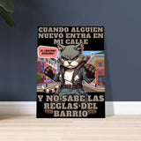 Panel de aluminio impresión de gato "El Chico Malo Miau" Michilandia | La tienda online de los fans de gatos