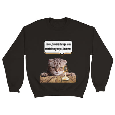 Sudadera Unisex Estampado de Gato "Mandato Felino" Michilandia