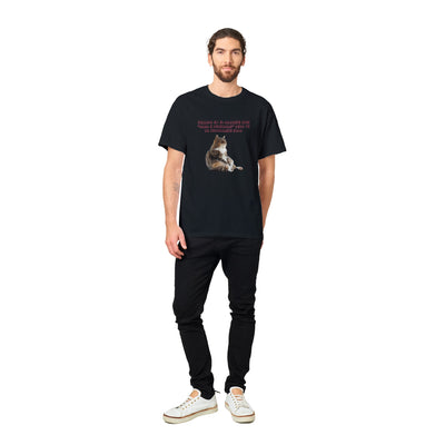 Camiseta Unisex Estampado de Gato "Miau de Culpa" Michilandia | La tienda online de los fans de gatos