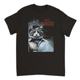 Camiseta unisex estampado de gato "Narcogato" Michilandia | La tienda online de los fans de gatos