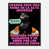 Póster Semibrillante de Gato con Marco Metal "Dama Felina" Michilandia | La tienda online de los fans de gatos