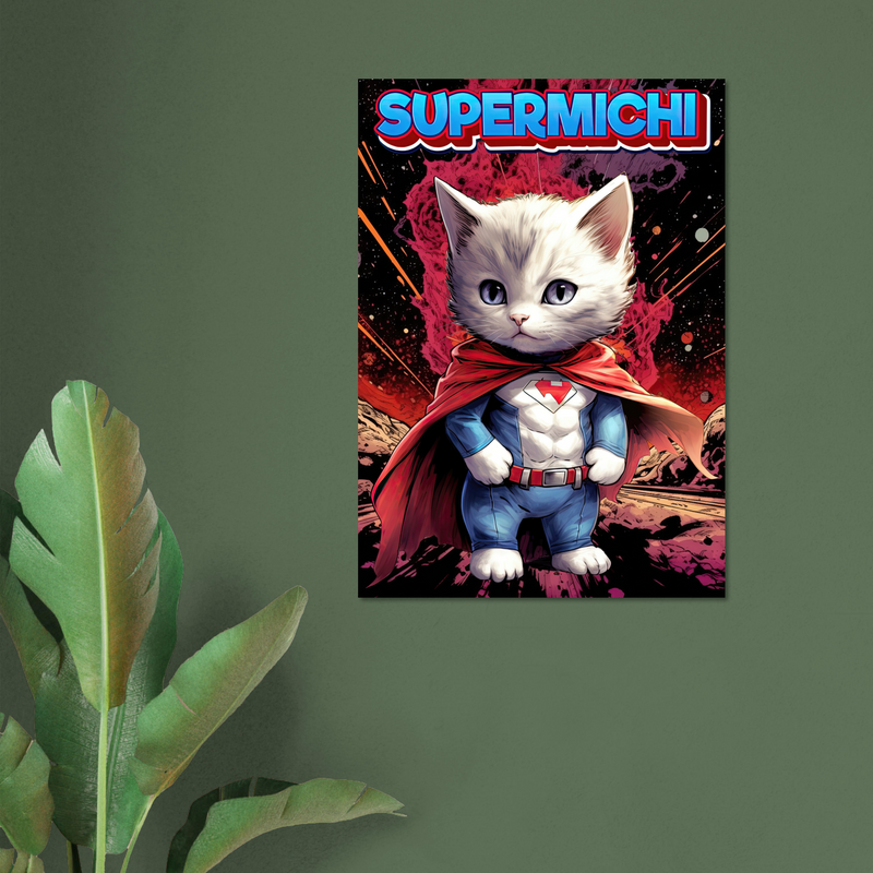 Póster de gato "Supermichi" Gelato