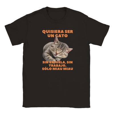 Camiseta Junior Unisex Estampado de Gato "Vida de Miau" Michilandia | La tienda online de los fans de gatos