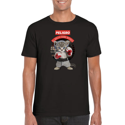 Camiseta unisex estampado de gato "Peligro" Gelato