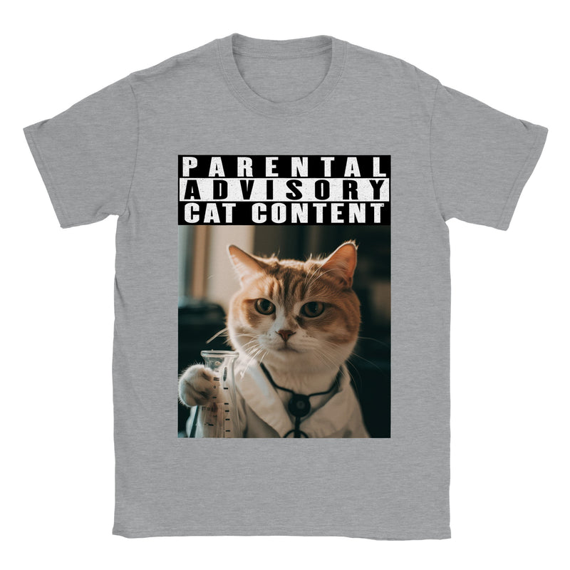 Camiseta unisex estampado de gato "Michi Científico" Gelato