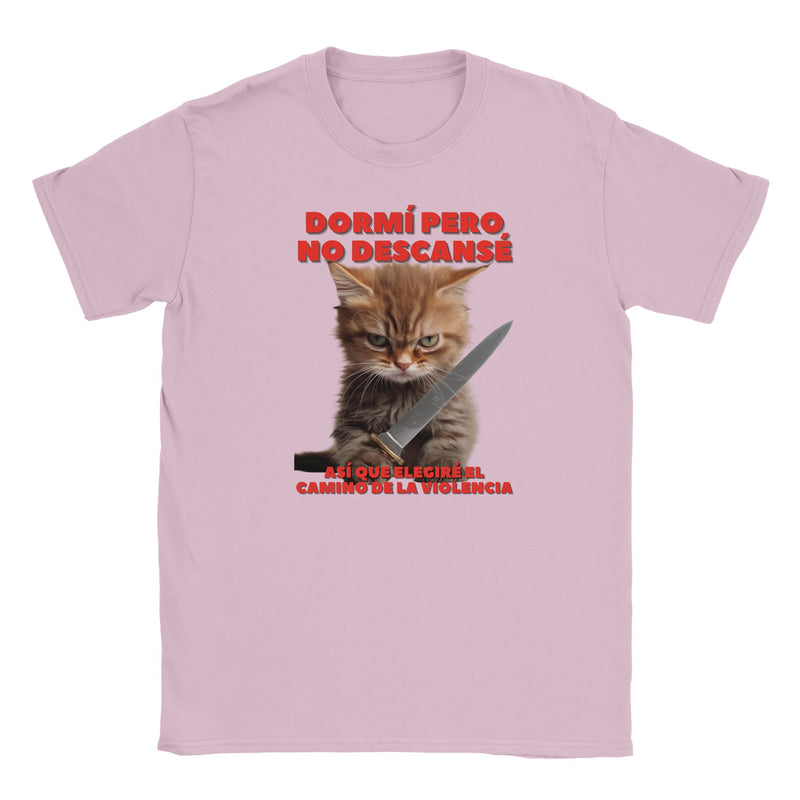 Camiseta Junior Unisex Estampado de Gato "Amanecer Agresivo" Michilandia | La tienda online de los fans de gatos