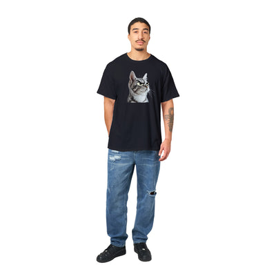 Camiseta Unisex Estampado de Gato "Miau Malhumorado" Michilandia