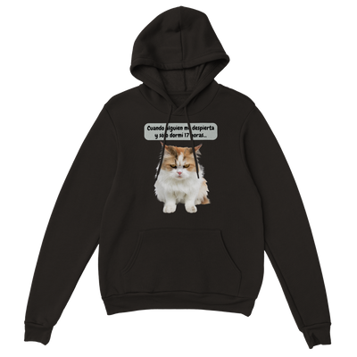 Sudadera con capucha unisex estampado de gato 