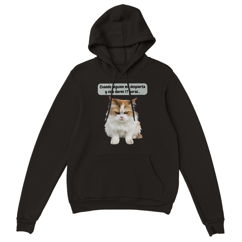 Sudadera con capucha unisex estampado de gato 