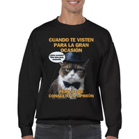 Sudadera Unisex Estampado de Gato 