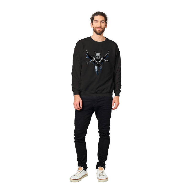 Sudadera unisex estampado de gato "Dark Hero" Gelato